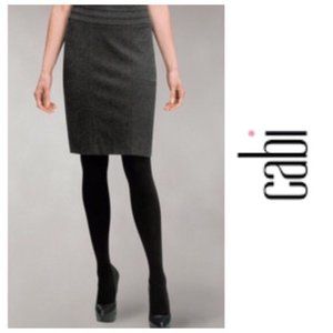 CABI Miranda Pencil Skirt Gray Size 4 #505 EUC